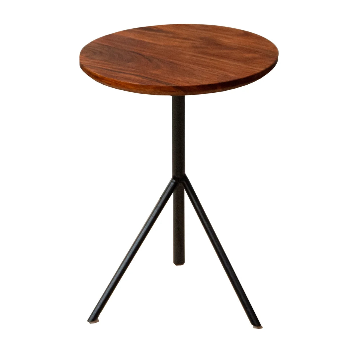 19 Inch Round Acacia Wood End Side Table J8094