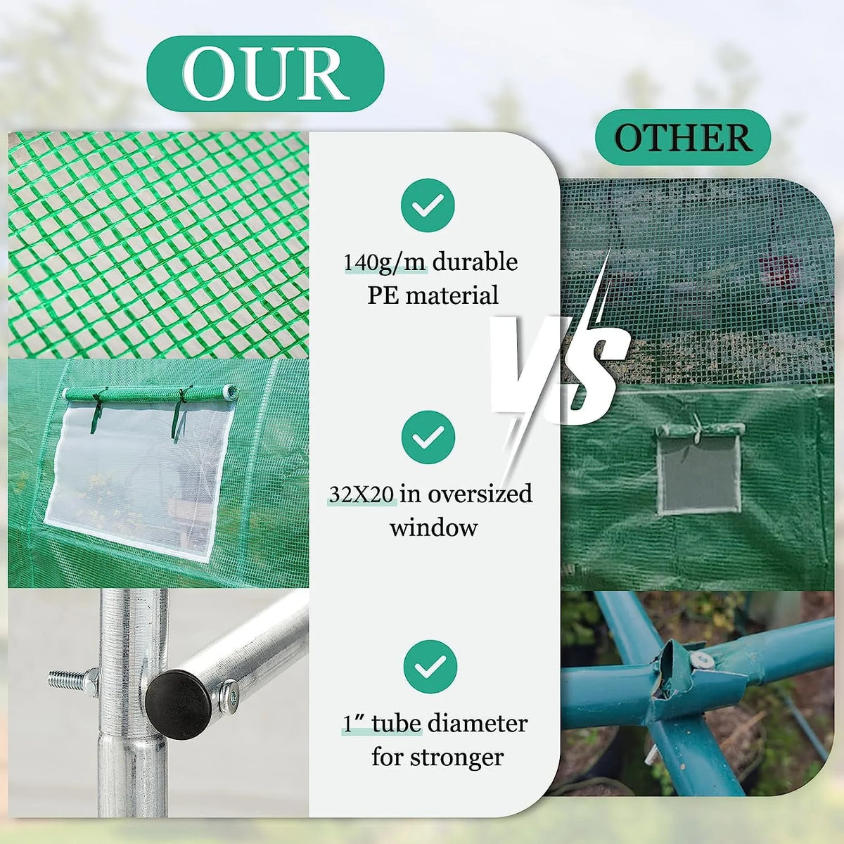 20x10x7.5 FT Walk-in Greenhouse L494613