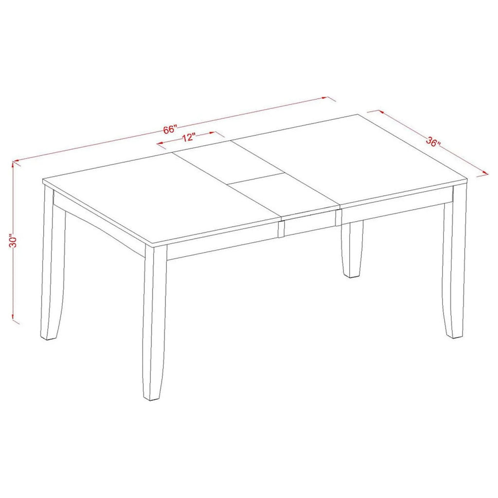 Rectangular Dining Table with Butterfly Leaf U749481