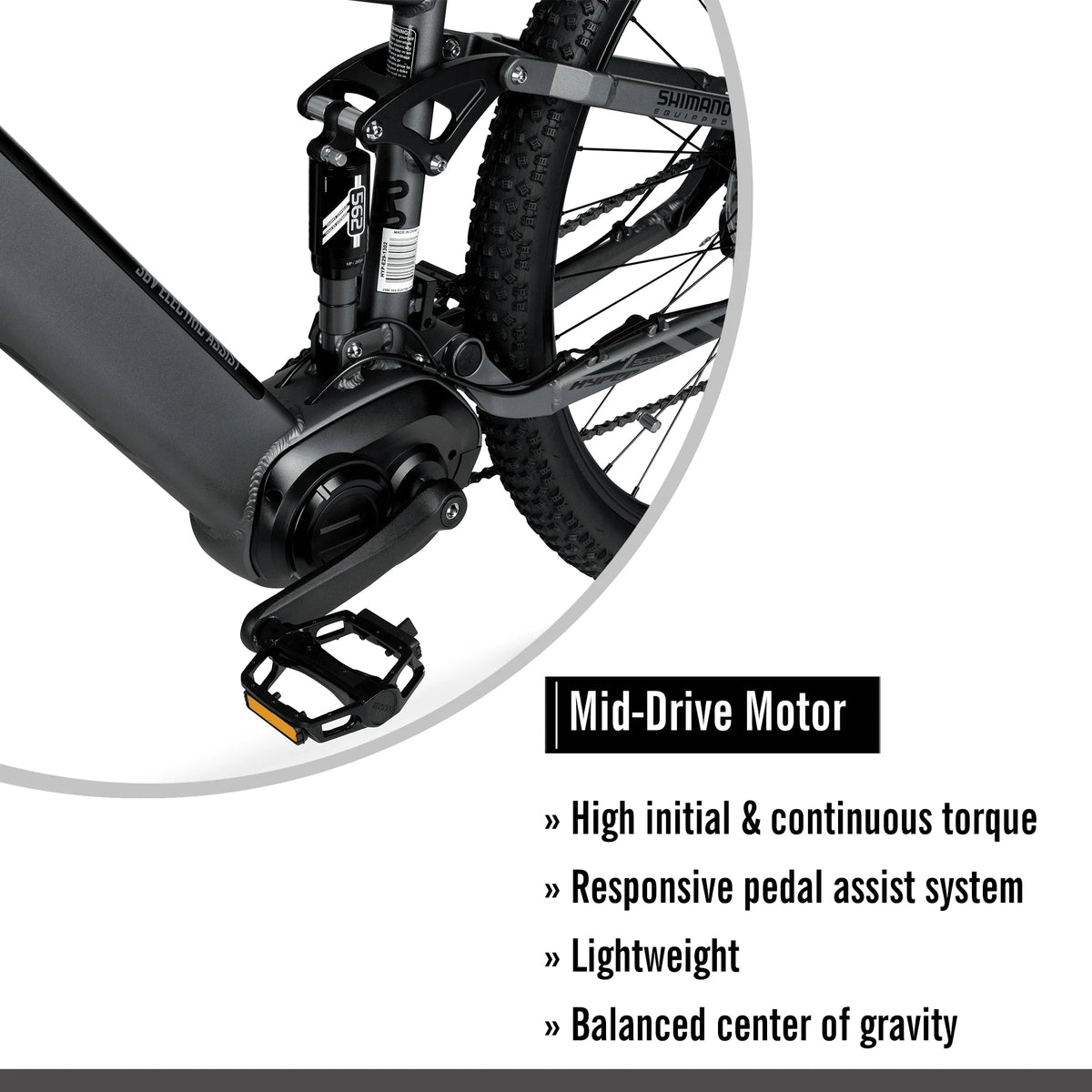 Electric Mountain Bike 250W Mid-Drive D826049