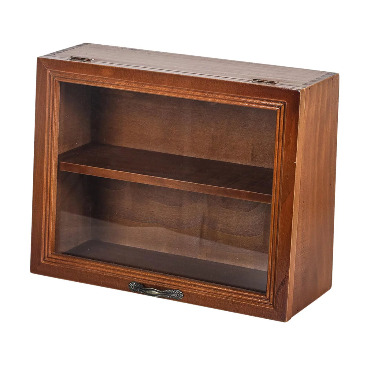 Wooden Desktop Storage Cabinet 2 Tiers with Door A8274