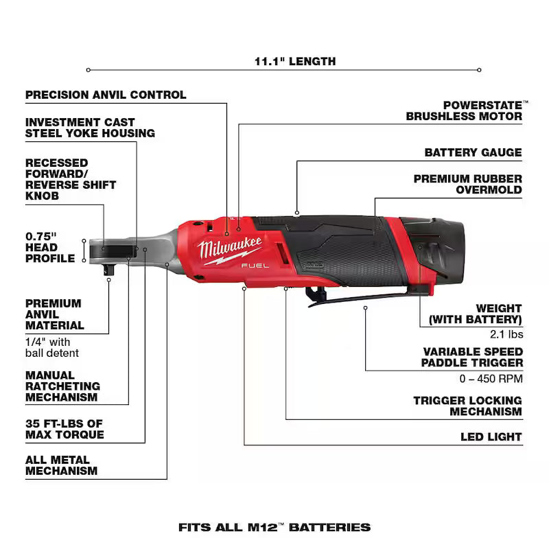 12V Cordless 1/4 in. Ratchet Kit with 14-Piece Socket Set Q740772