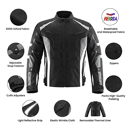 Motorcycle Jacket with CE Armor Water Resistant Textile C283891