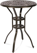 31" Cast Aluminum Round Bar Height Bistro Table H827193