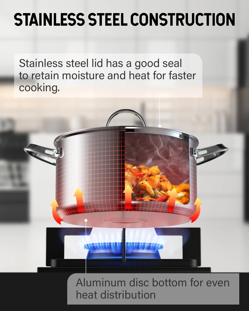 10-Piece Stainless Steel Cookware Set E2830
