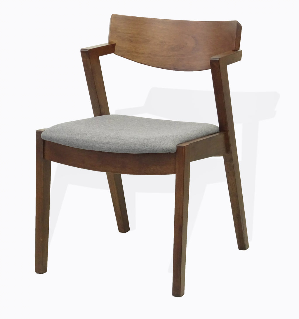 Solid Wood Dining Table and 2 Armchairs Medium Brown K96215