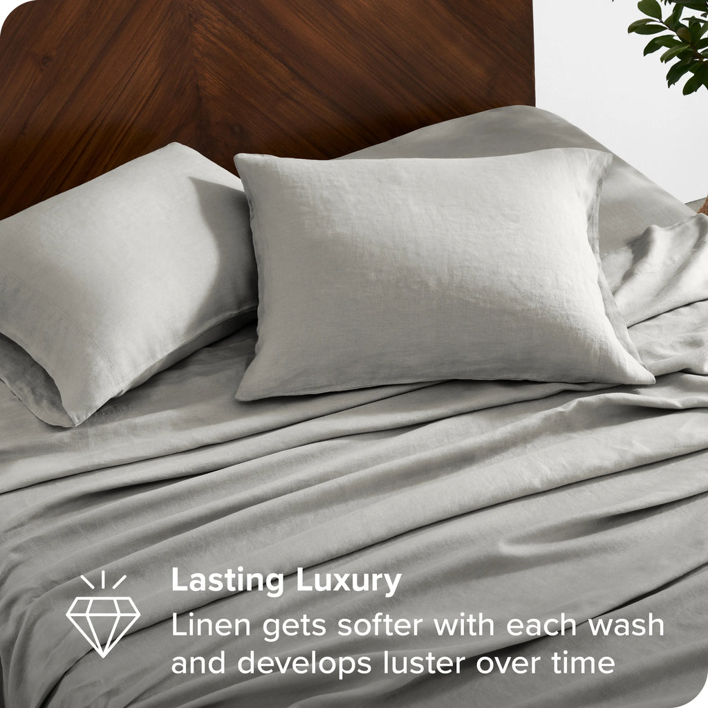 Linen Sheet Set Deep Pocket 4-Pieces Queen X829749