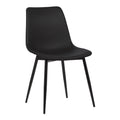 Black Faux Leather Dining Side Chair X1790