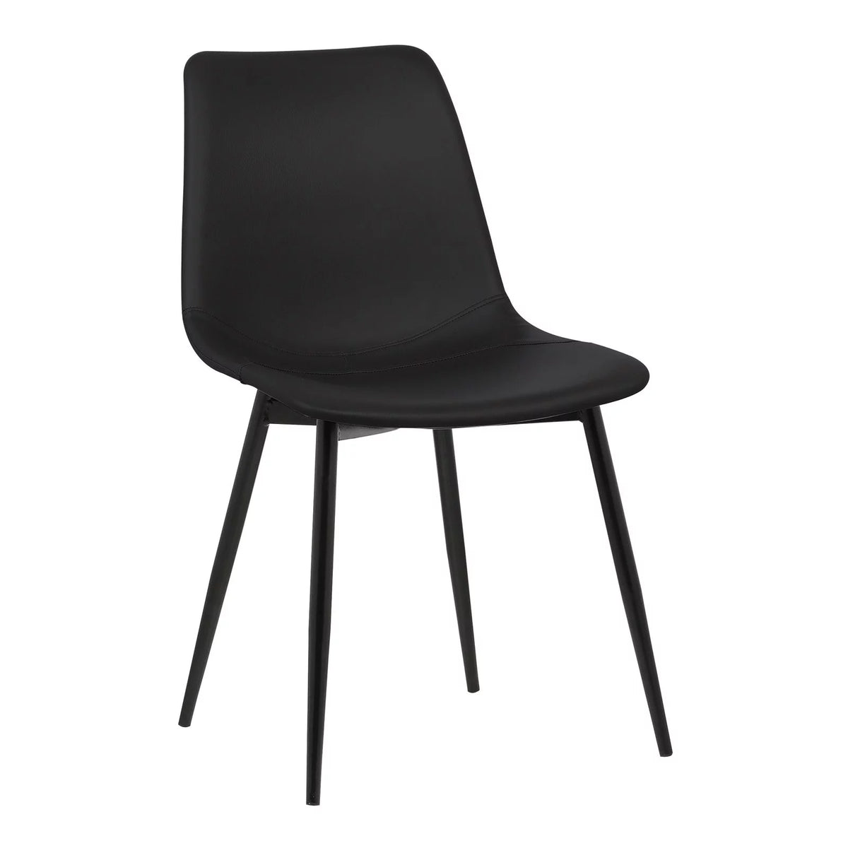 Black Faux Leather Dining Side Chair X1790