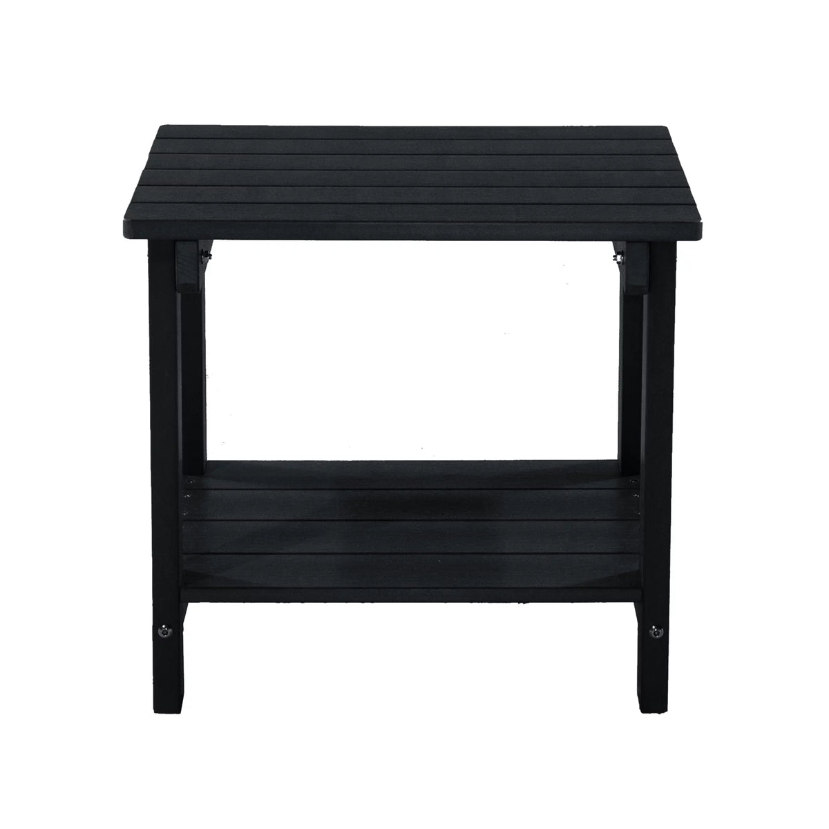 Black Weather Resistant Plastic Wood Outdoor End Table T166556