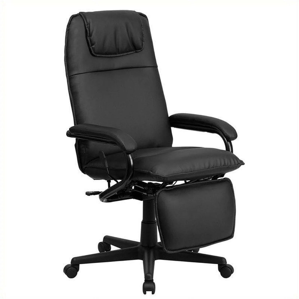 Black Leather Reclining Office Chair B951