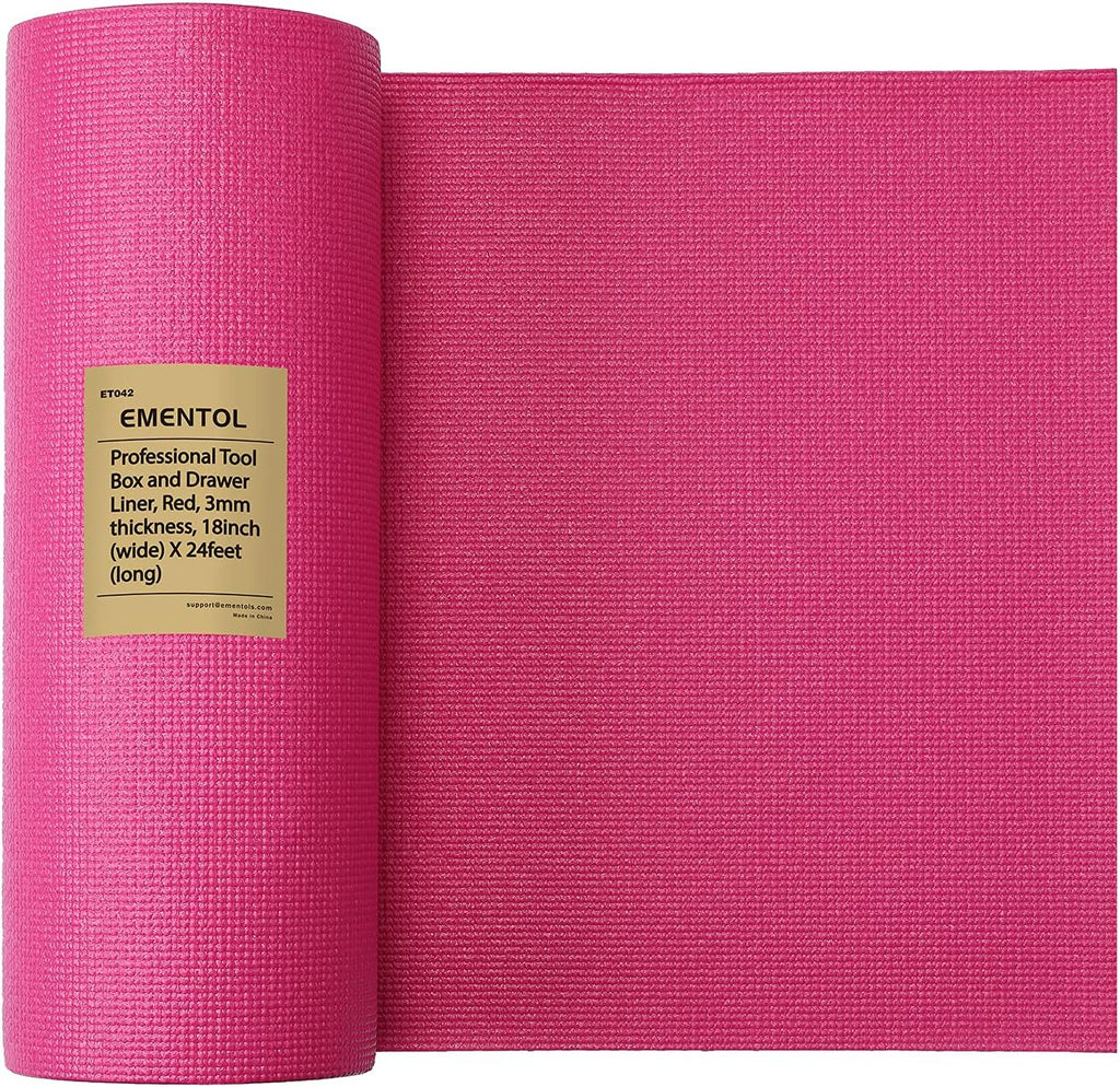 Rosy Pink 18 inch x 24 feet Non-Slip Tool Box and Drawer Liner Z873