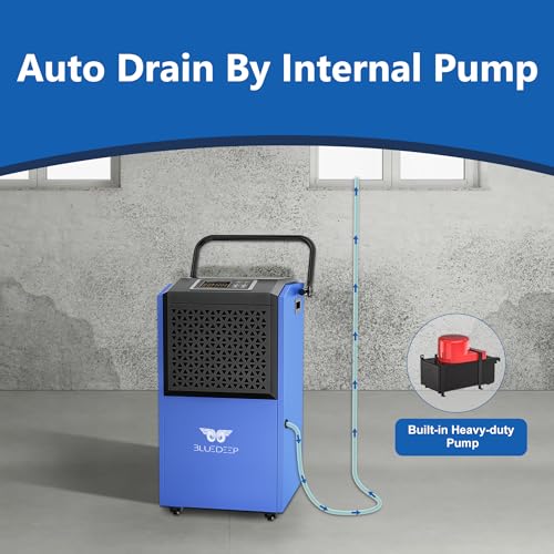 190 Pints Commercial Dehumidifier with Drain Hose and Water Reservoir J912647