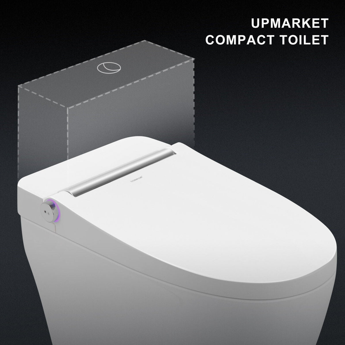 One Piece Tankless Smart Toilet with Foot Sensor Flush E853749