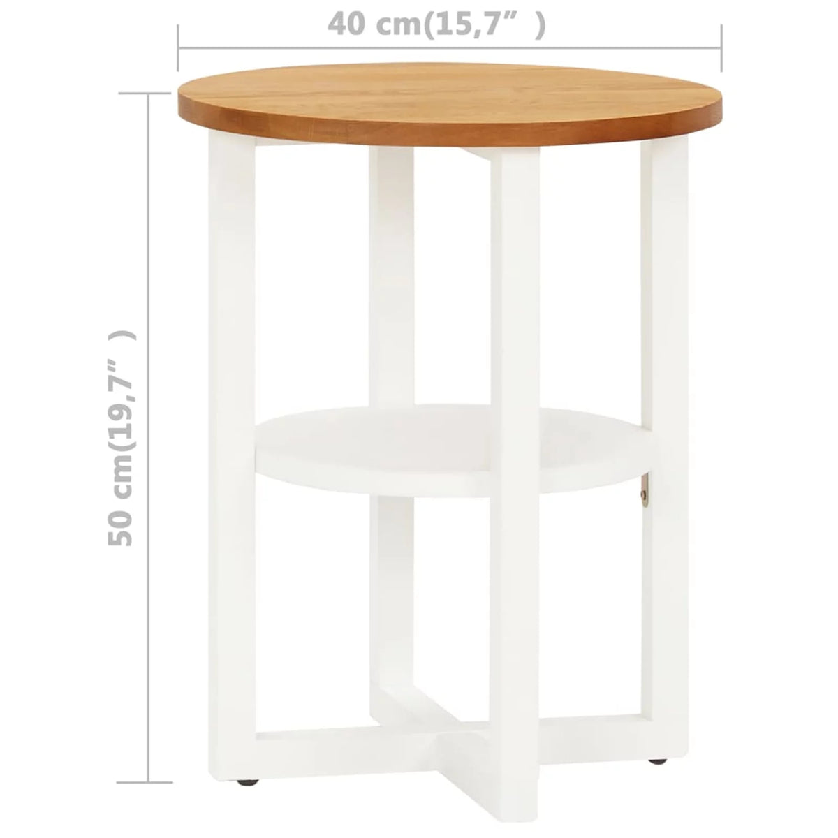 15.7"x19.7" Solid Oak Wood Table H41873