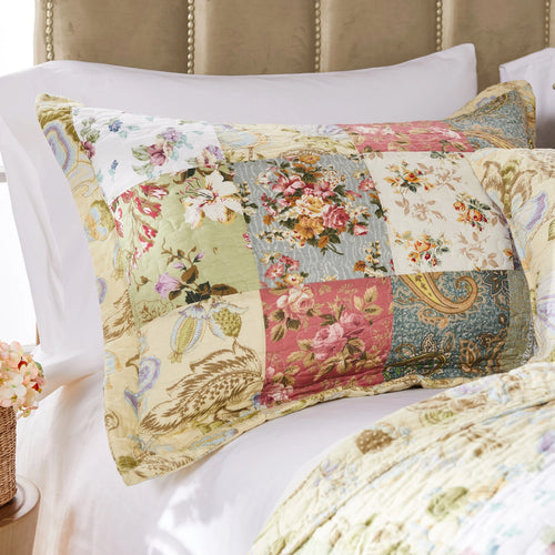 100% Cotton Patchwork Quilt and Pillow Sham Set X569359
