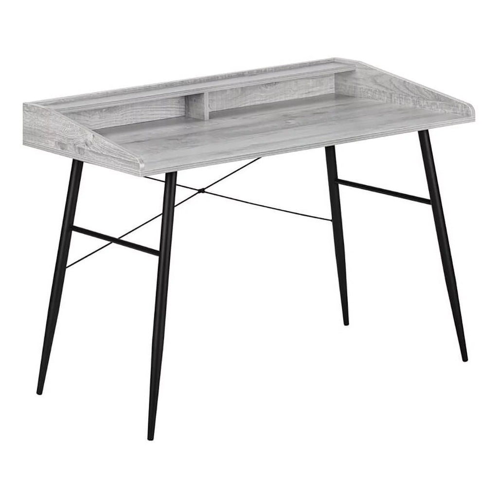 47.25" Contemporary Wood Computer Desk with Hutch D5306