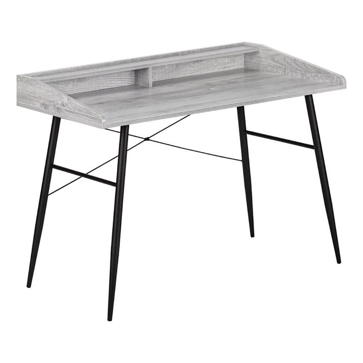 47.25" Contemporary Wood Computer Desk with Hutch D5306