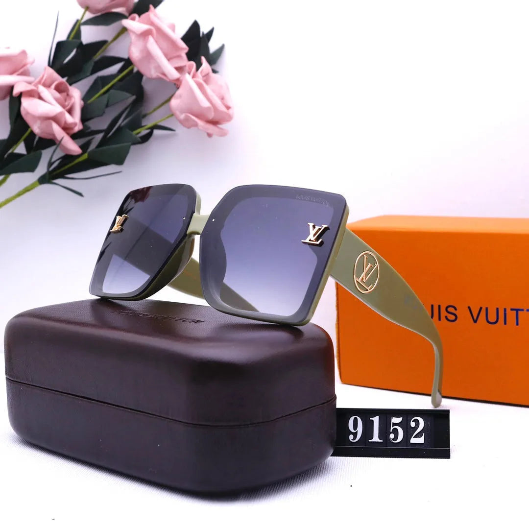 Printed Round Letter Polarized Sunglasses G50446