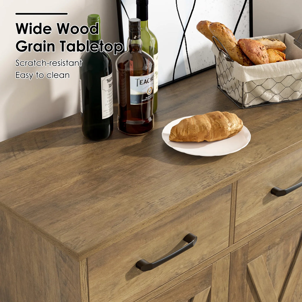 42.5’’ 3 Drawer Rustic Brown Storage Cabinet D18756