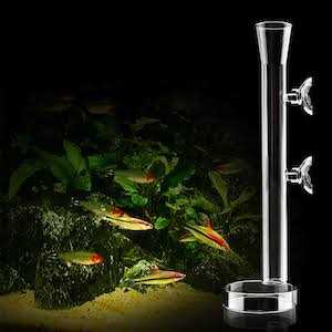 Aquarium Shrimp Feeding Tube and Dish Clear Crystal Glass Feeder Z63162