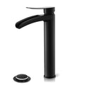 Brushed Gold Single Handle Waterfall Vessel Sink Faucet with Pop Up Drain R57478