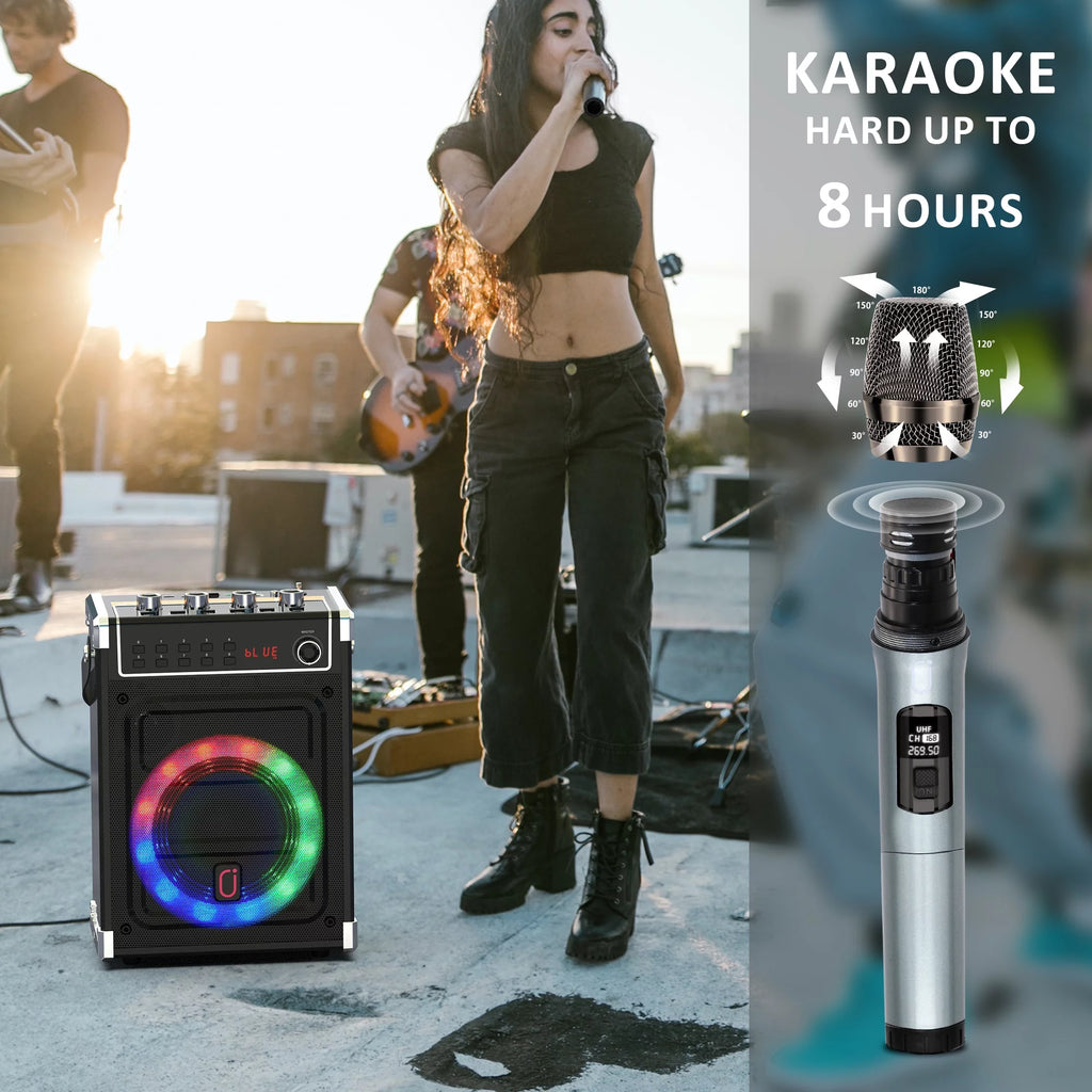 Bluetooth Karaoke Machine with 2 Microphones F20750