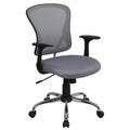Gray Mesh Office Chair with Chrome Base Q43310