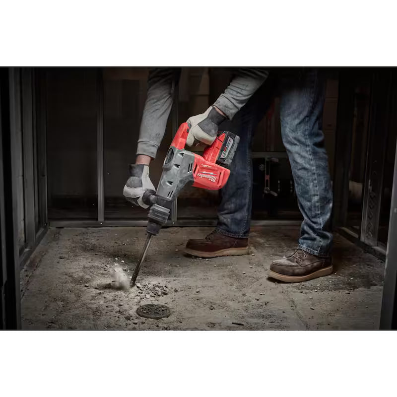 18-Volt Lithium-Ion Brushless Cordless 1-9/16 in. SDS-Max Rotary Hammer Kit with Two 8.0Ah Batteries & Grinder Q734