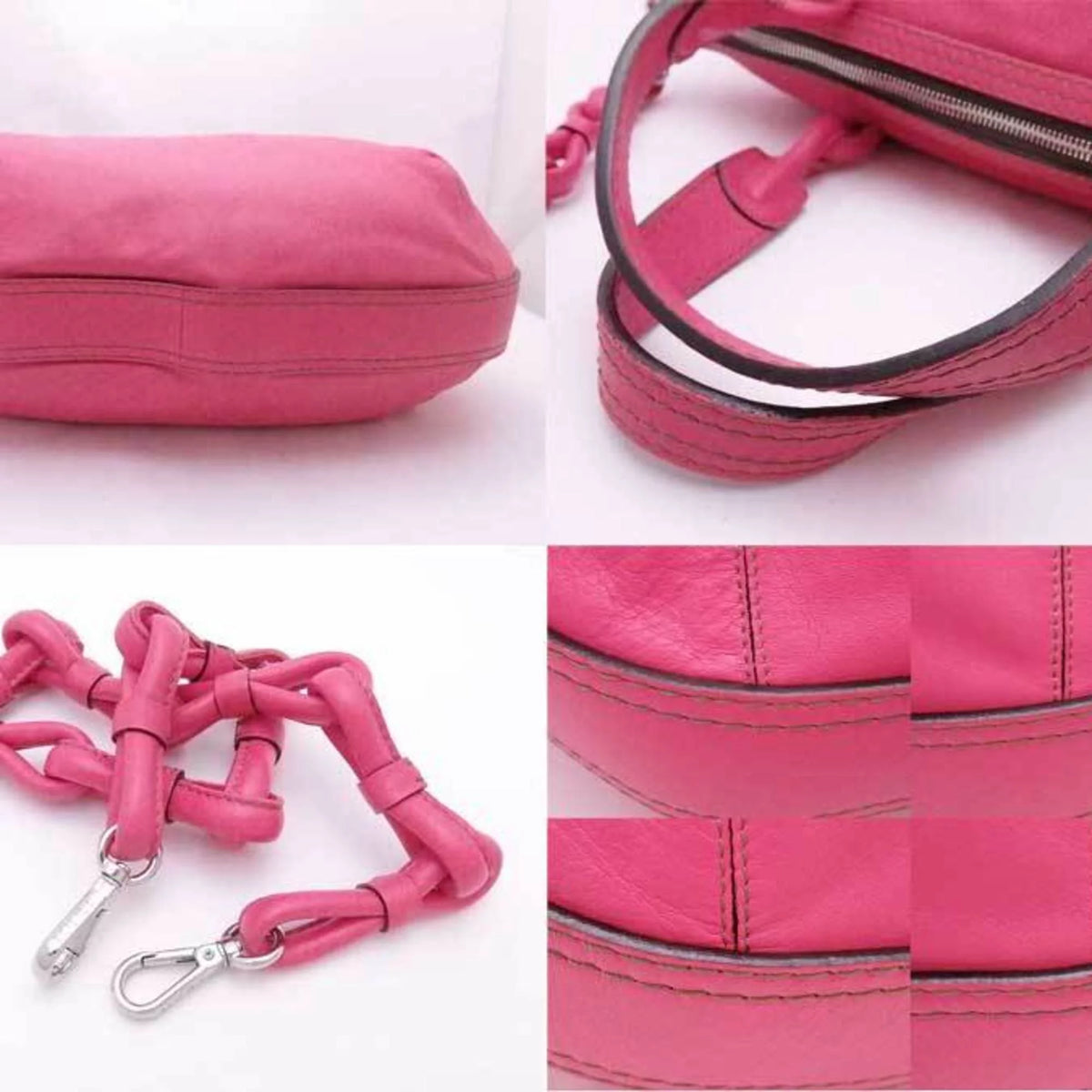 Pre-Owned Leather Handbag Shoulder Bag B9786