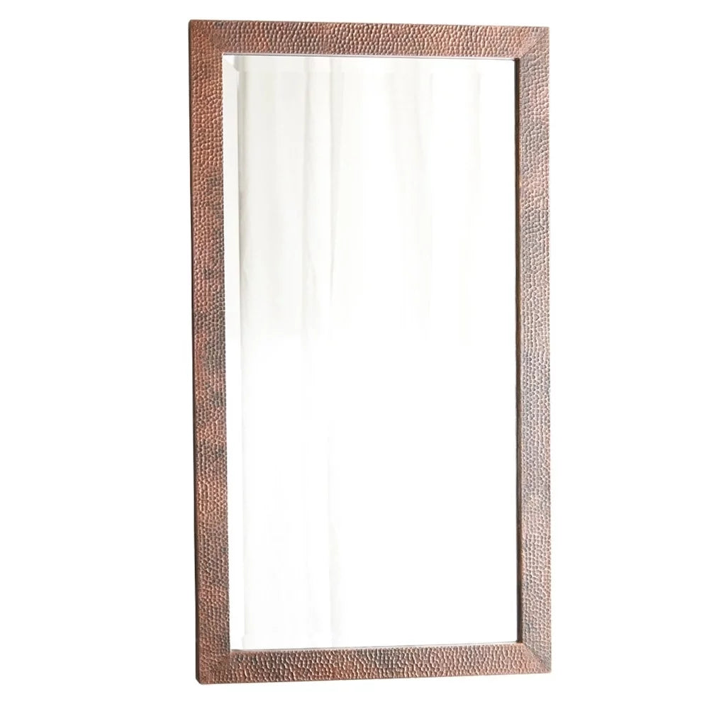 Hand Hammered Copper Small Rectangle Mirror T5155