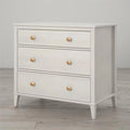 White 3 Drawer Wood Dresser B207