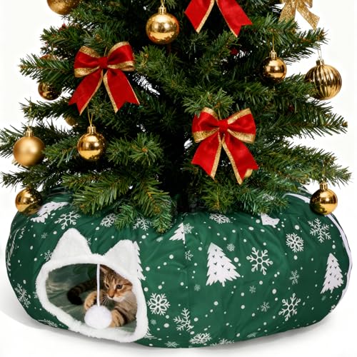 Cat Tunnel Bed Christmas Tree Skirt G51656