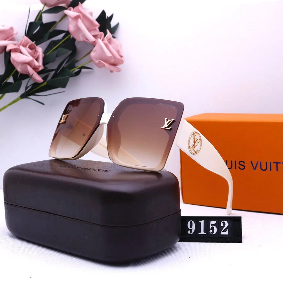 Printed Round Letter Polarized Sunglasses G50446