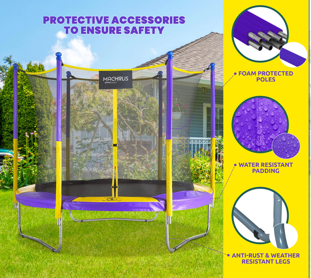 9 FT Round Trampoline Set with Safety Enclosure N594