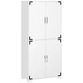 White 4-Door Cabinet with Storage Shelves P75405