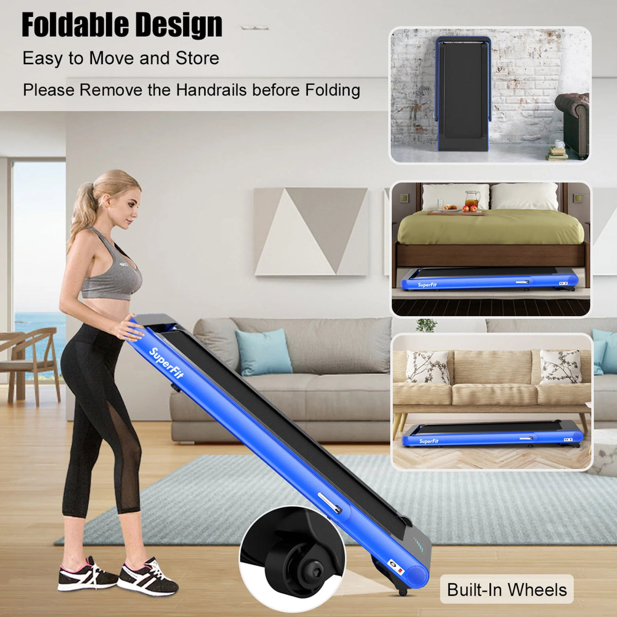 2 in 1 Folding Treadmill X75760