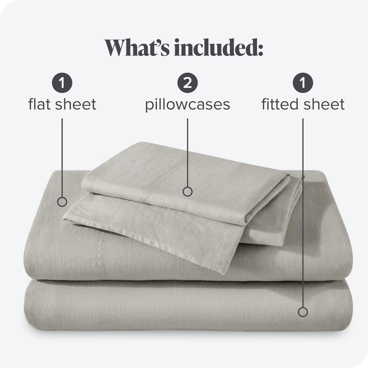 Linen Sheet Set Deep Pocket 4-Pieces Queen X829749