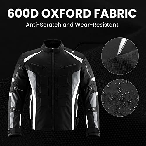 Motorcycle Jacket with CE Armor Water Resistant Textile C283891