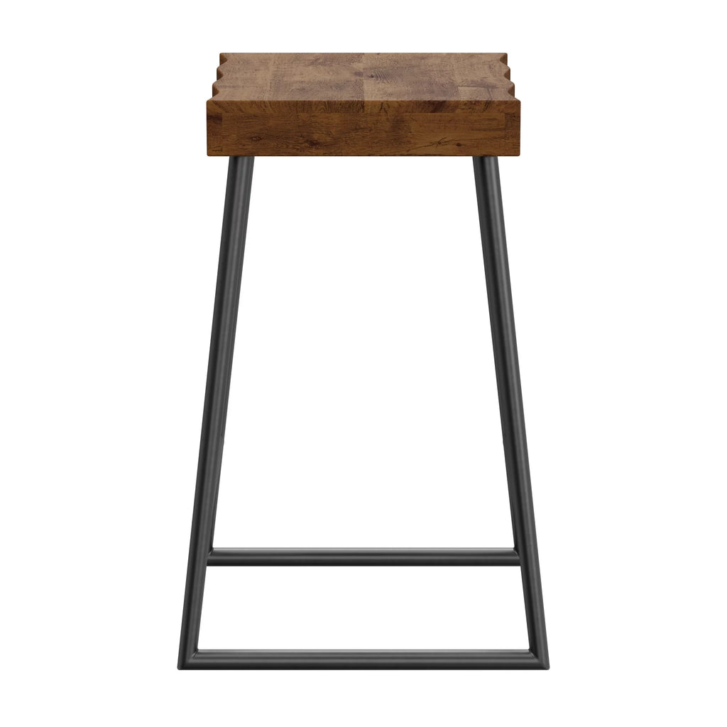 Natural Sheesham Wood Backless Counter Height Stool I4085