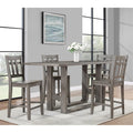 Gray Wood 5-Piece Counter Height Dining Set H1260