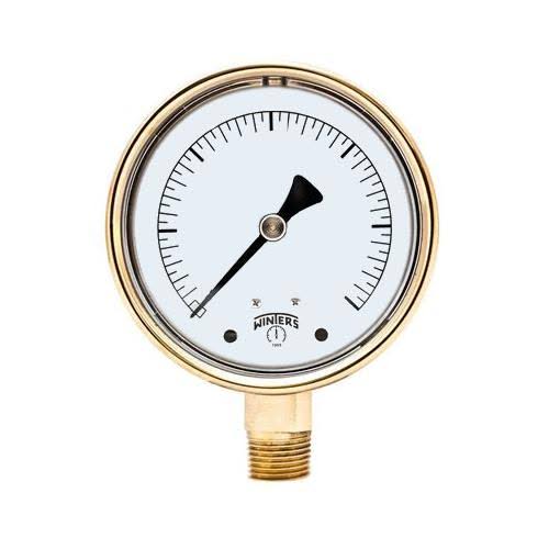 4x22 Brass Case Pressure Gauges L40295
