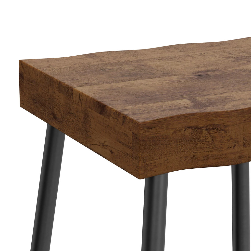 Natural Sheesham Wood Backless Counter Height Stool I4085