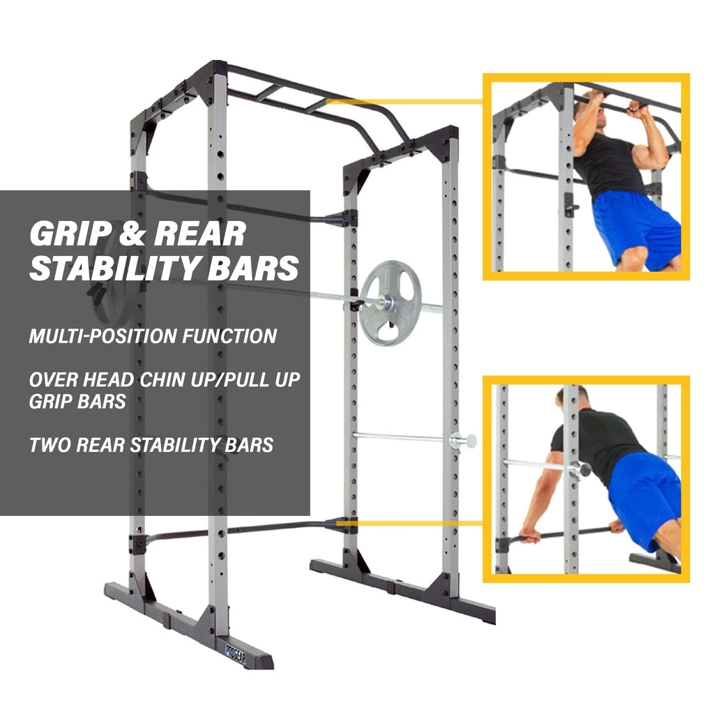 Squat Rack Power Cage with J-Hooks, 800lb Weight Capacity T801
