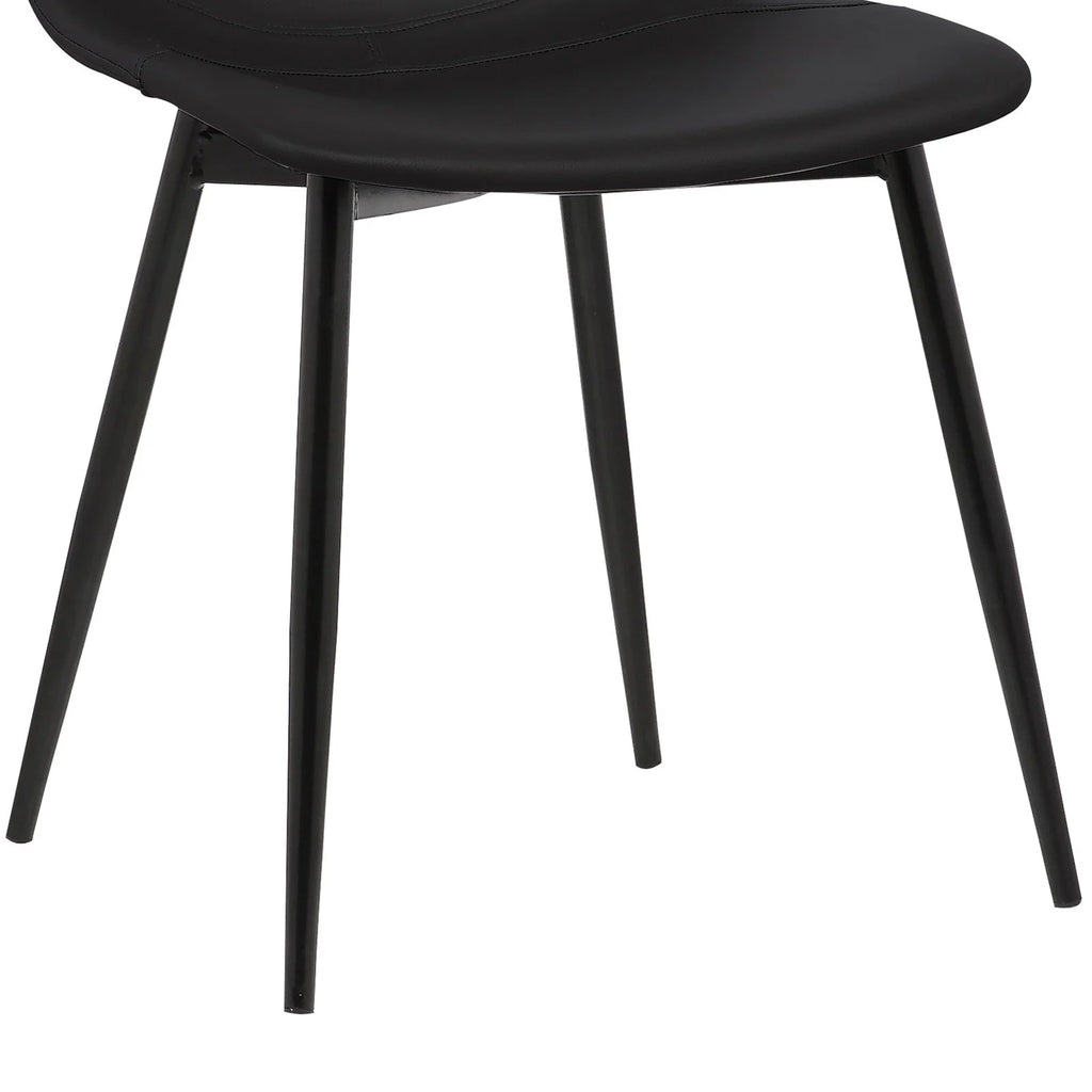 Black Faux Leather Dining Side Chair X1790