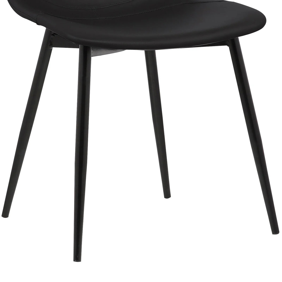 Black Faux Leather Dining Side Chair X1790