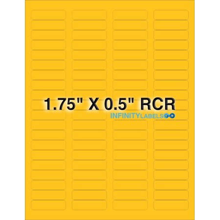 Fluorescent Orange Paper Labels 500 Sheets J4790