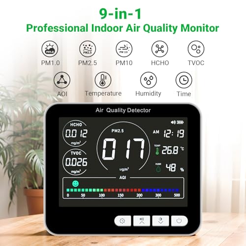 14 in 1 Air Quality Monitor with Beep Alarm V8039