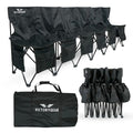 6 Seat Folding Portable Soccer Bench with 8 Pockets & Carrying Bag C8460