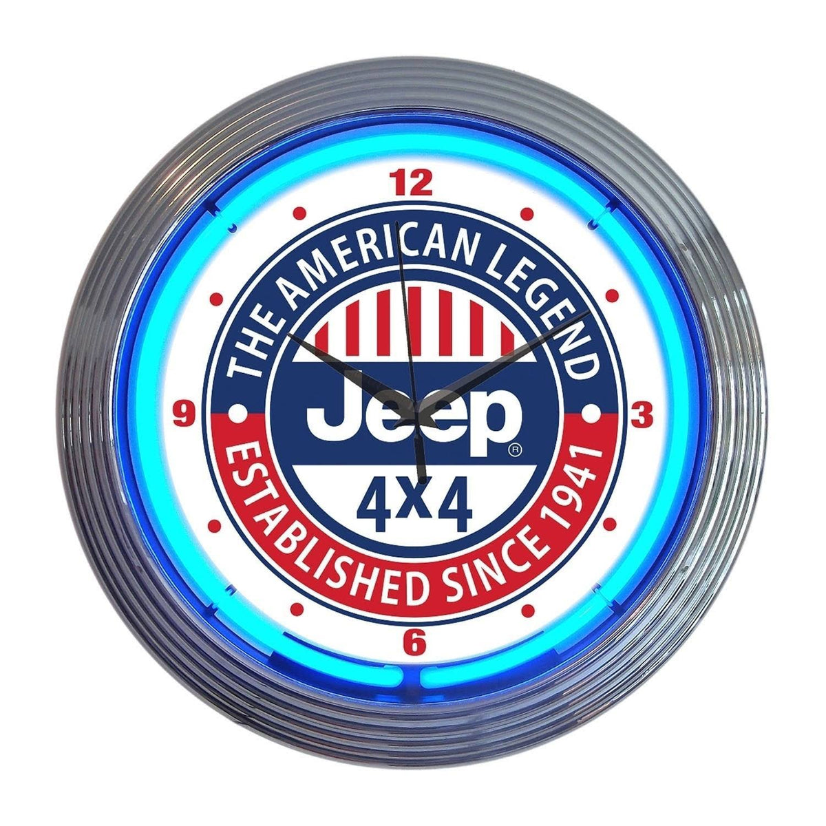 Blue Neon Clock B66759